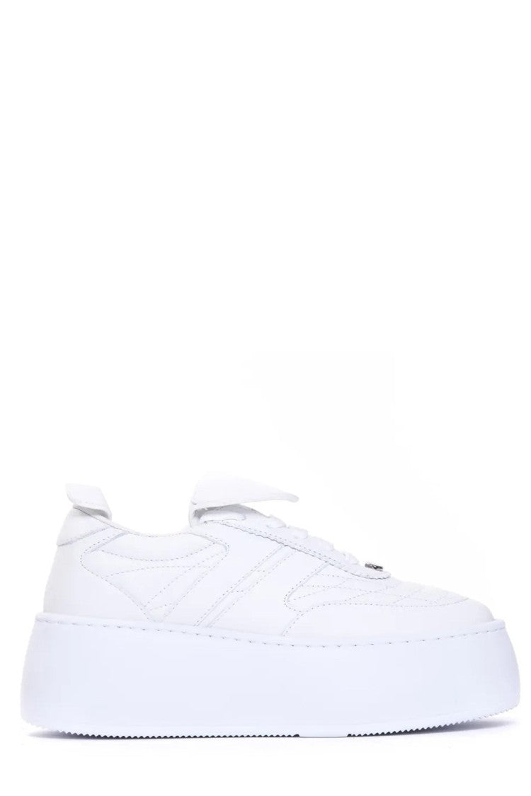 Giuseppe Zanotti White Platform Leather Low-Top Sneakers