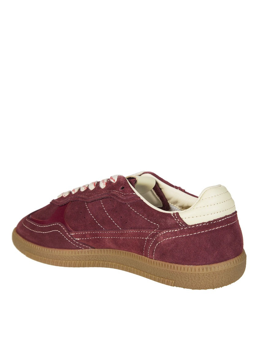 Alohas Burgundy Suede White Laces Sneakers