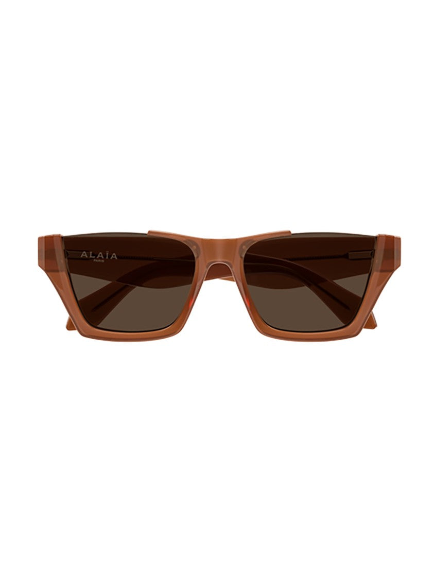 Alaïa Brown Aa0081s Bold Rectangular Sunglasses