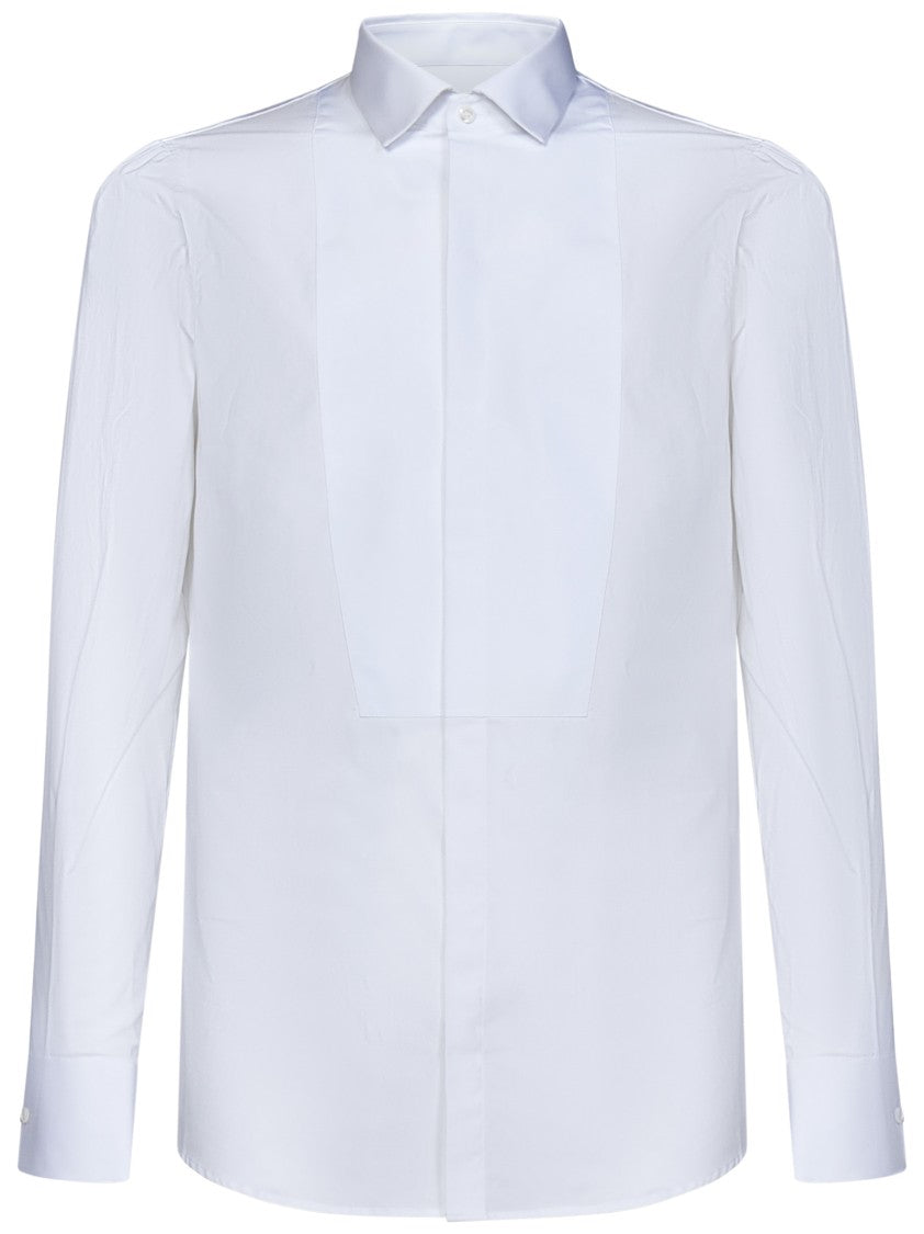 Dsquared2 White Stretch Cotton Poplin Tuxedo