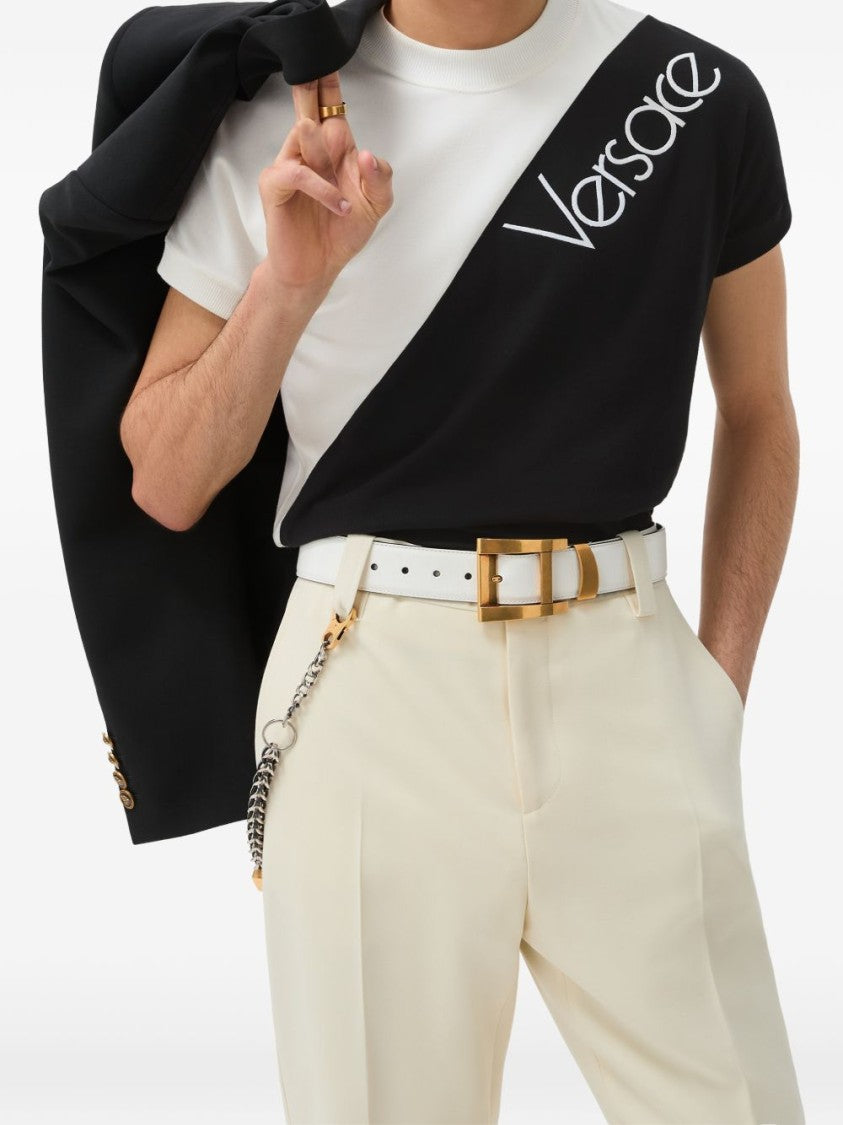 Versace Multicolor Color Block Stretch Cotton T-Shirt