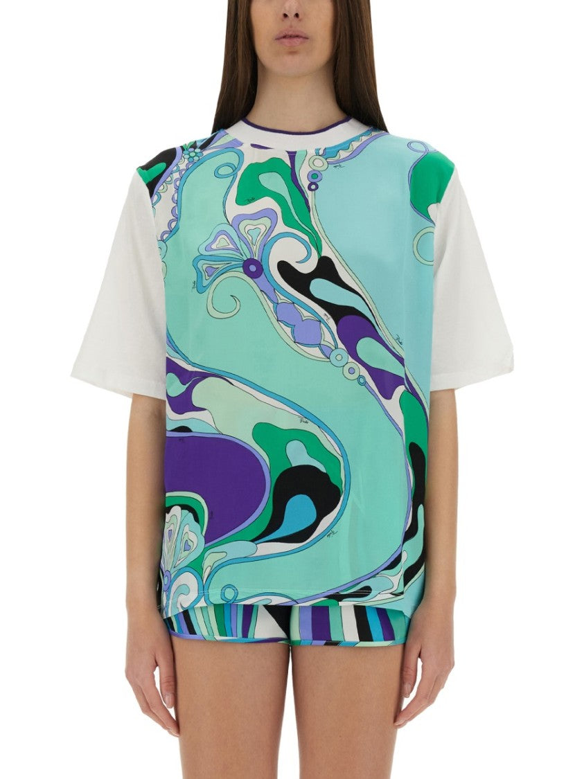 Pucci Abstract Print Cotton T-Shirt