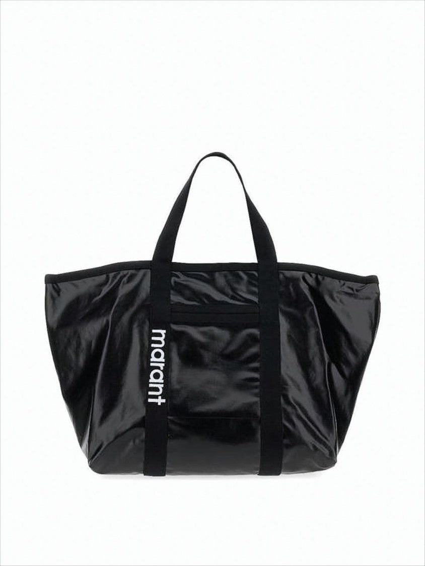 Isabel Marant Black Tote Bag With Spacious Trapezoidal Design