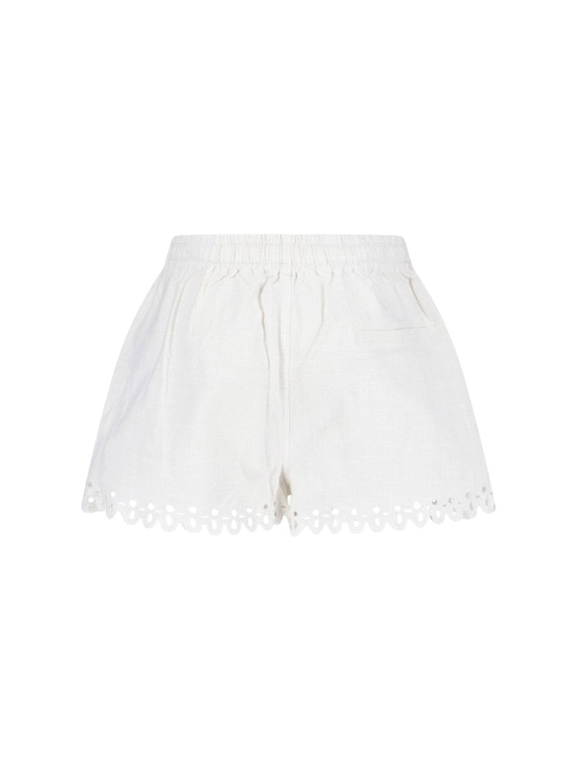Isabel Marant Étoile Straight-Leg White Trousers With Tailored Fit