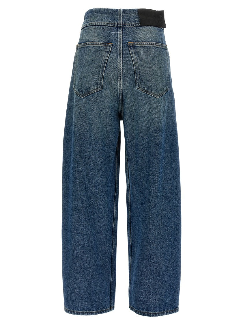 Mm6 By Maison Margiela High-Waisted Denim Jeans With Wide Leg