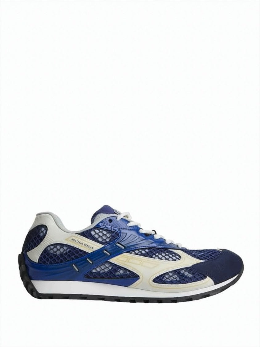 Bottega Veneta Dynamic Deep Blue And Off-White Sneakers