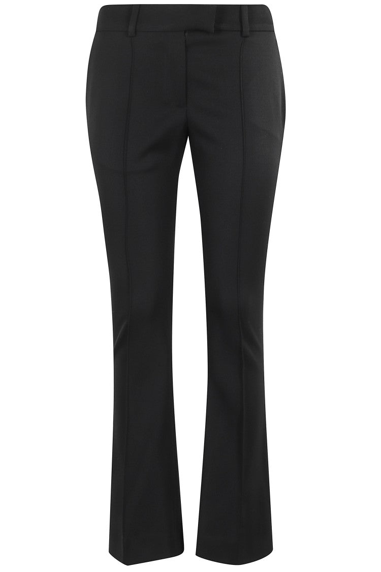 The Attico Tailored Black Wool Pants With Concealed Closure