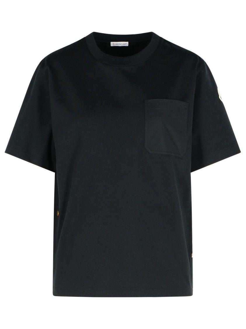 Moncler Black Cotton T-Shirt