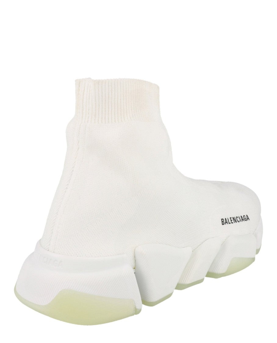 Balenciaga Sock-Style Knit Sneakers With Ribbed Detail