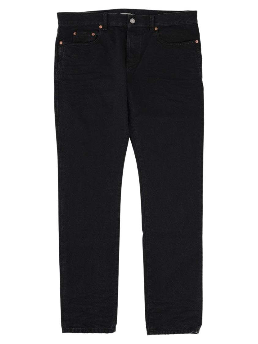 Saint Laurent Slim Fit Denim Jeans With Classic Five-Pocket Design