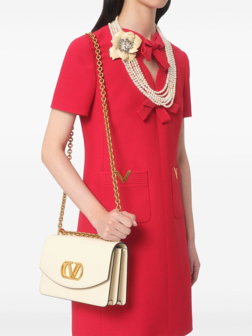 Valentino Red Silk Crepe Couture Dress