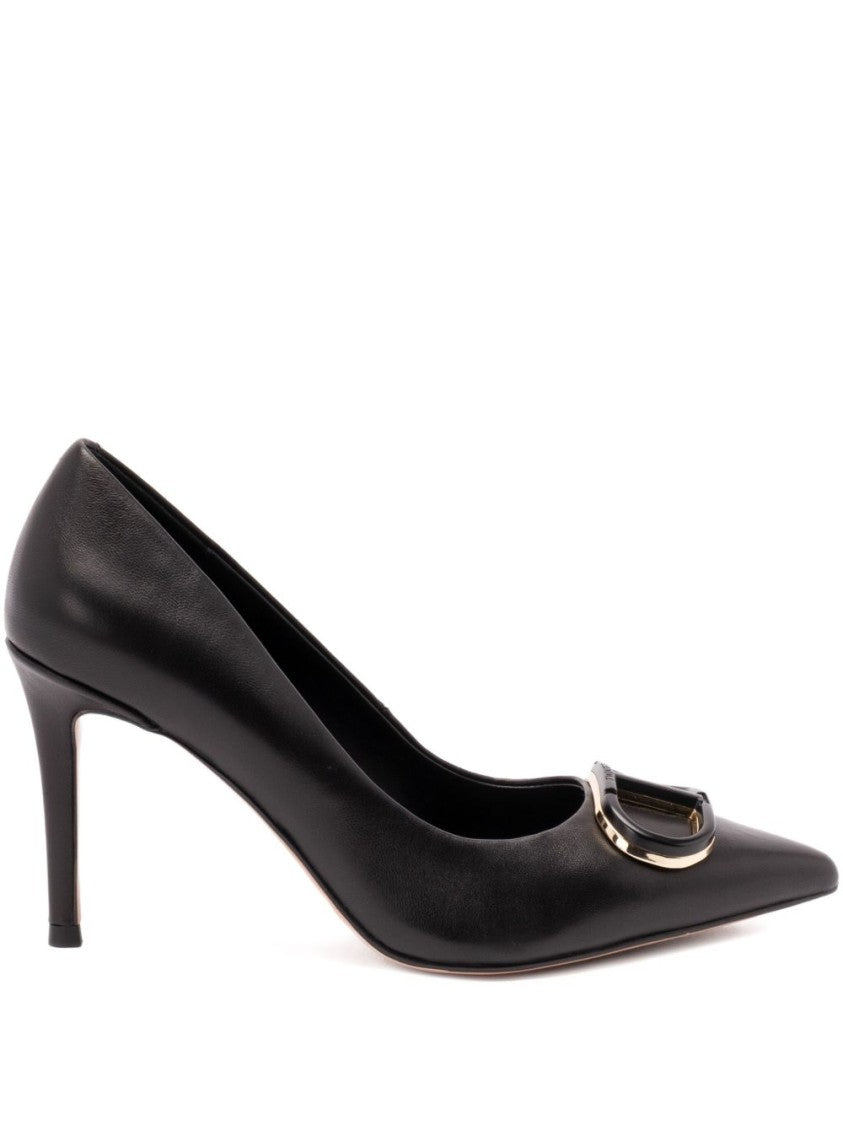 Twin-Set High-Heeled Black Pumps With Pointed Toe