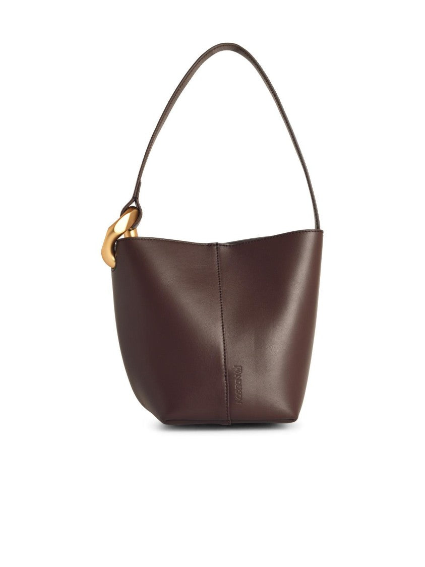 J. W. Anderson 'Corner' Small Brown Leather Bucket Bag