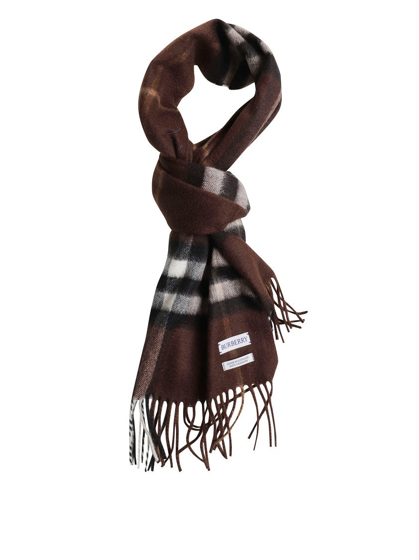Burberry Classic Check Patterned Brown Burberry Scarf