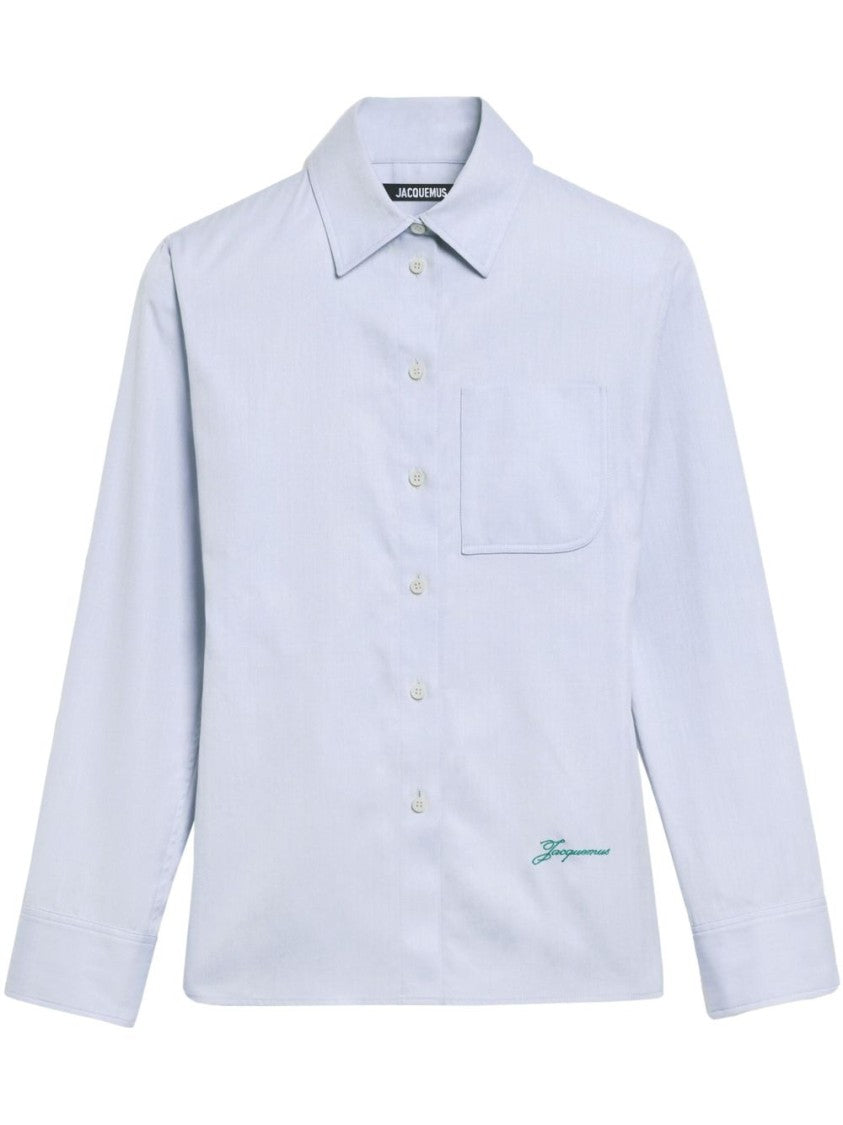 Jacquemus Clear Blue Shirt With Cutout Detail