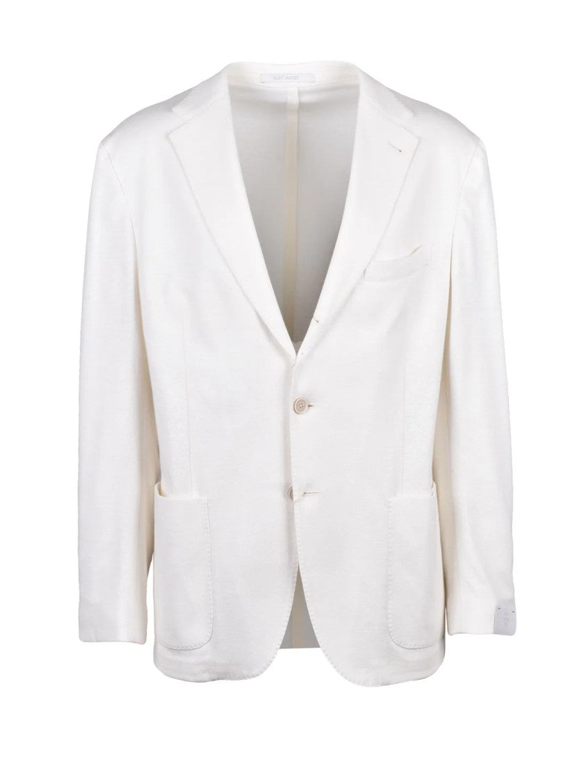 Eleventy White Linen Cotton Blazer