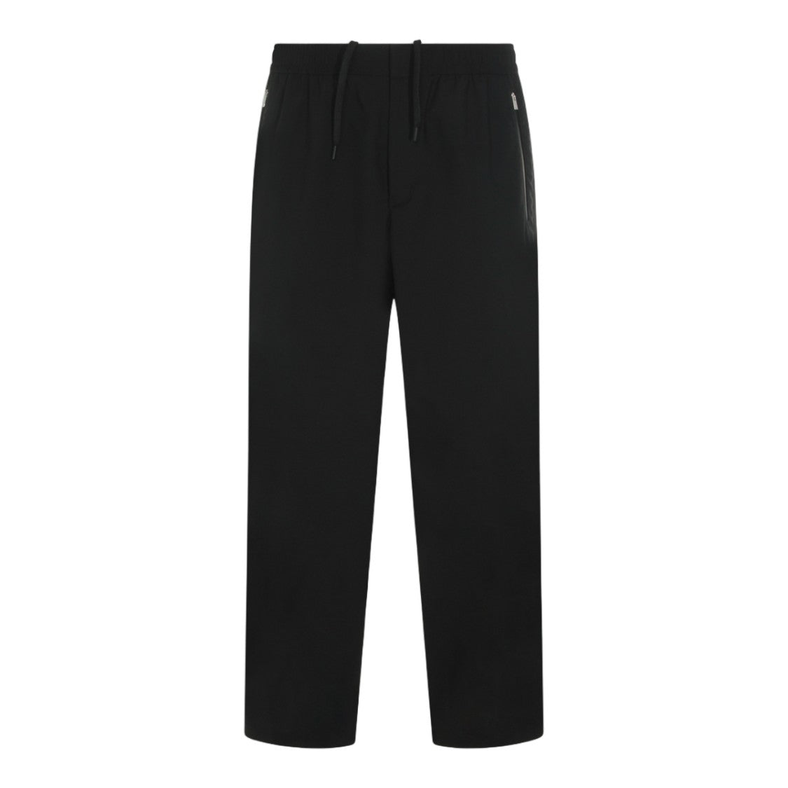 Laminar Straight-Leg Trousers With Elastic Waistband And Zippered Pockets