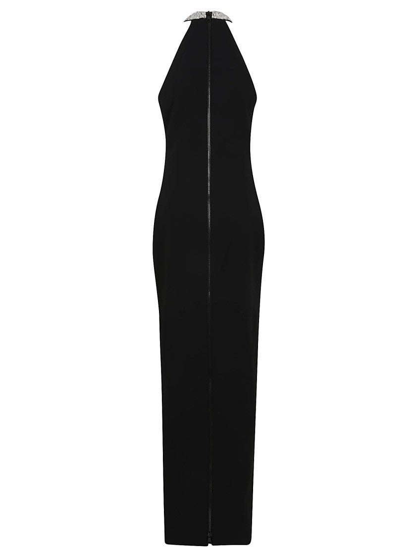 Balmain Floor-Length Dress With High Neckline