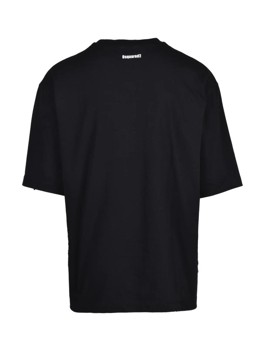 Dsquared2 Black Logo Cotton T-Shirt
