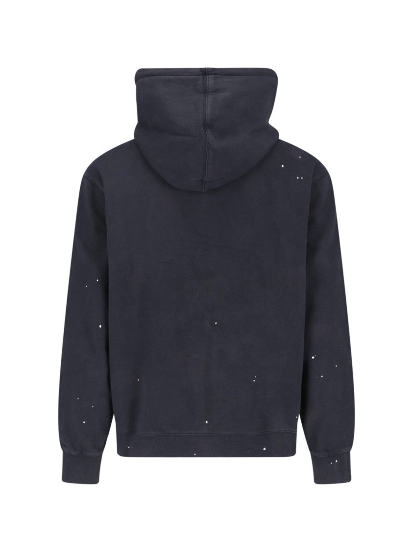 Carhartt Wip Black Hooded Painter Distressed Cotton Zip-Up Hoodie