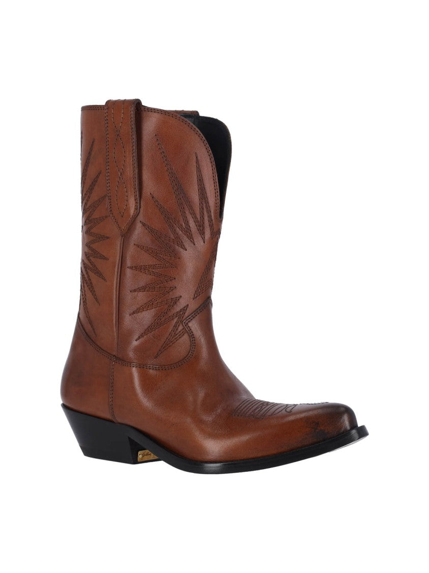 Golden Goose "Wish Star" Ankle Boots – Brown