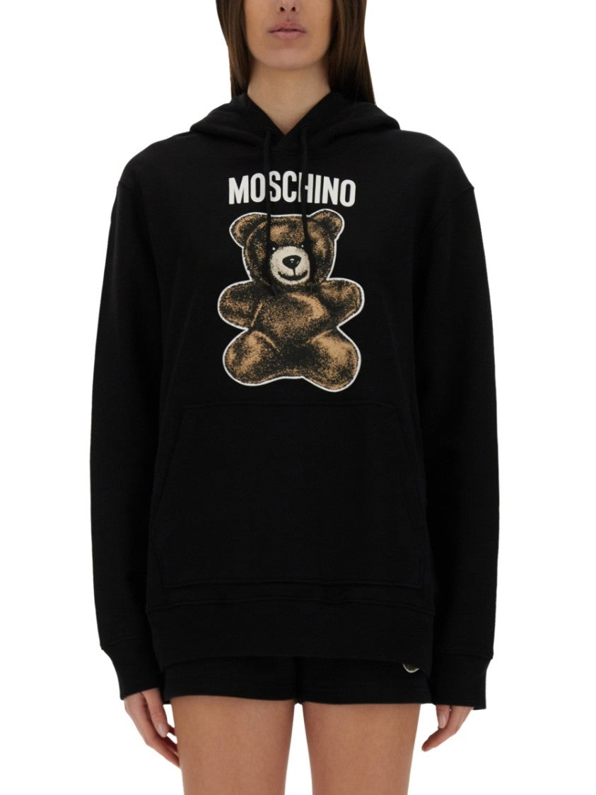 Moschino Relaxed Fit Black Hoodie
