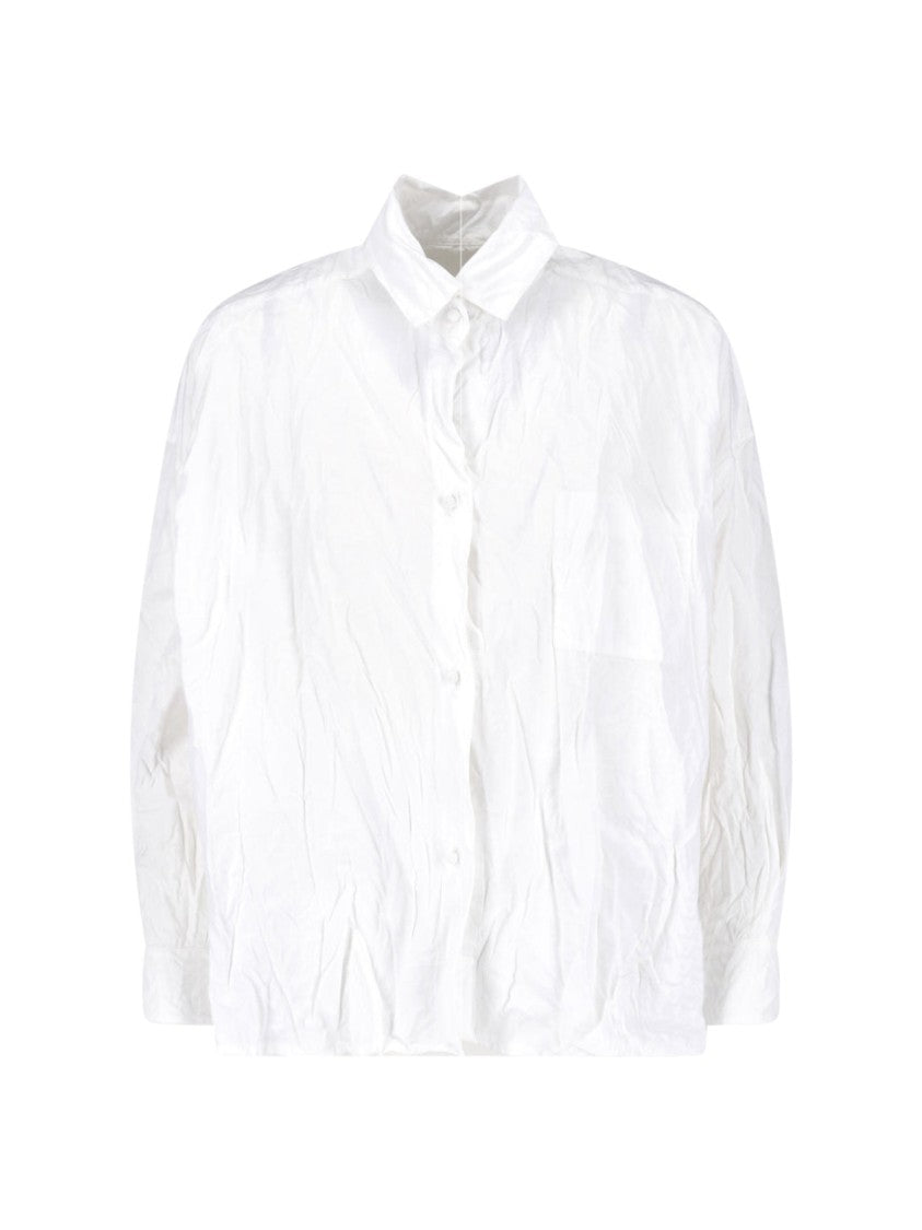 Daniela Gregis White Crinkled Cotton Shirt