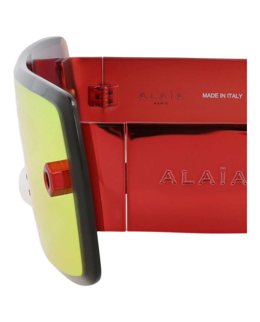 Alaïa Shield-Frame Metal Sunglasses