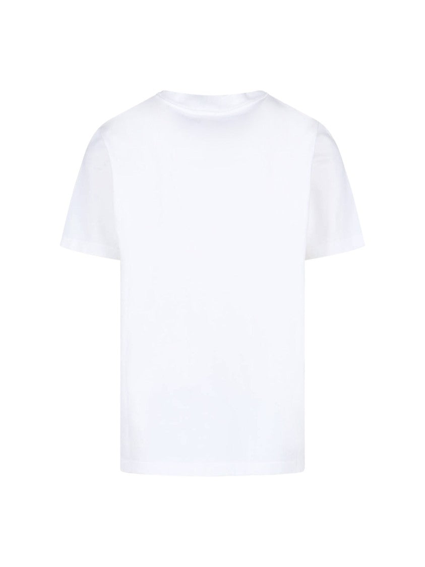 Casablanca Graphic Print Organic Cotton T-Shirt With Ribbed Neckline