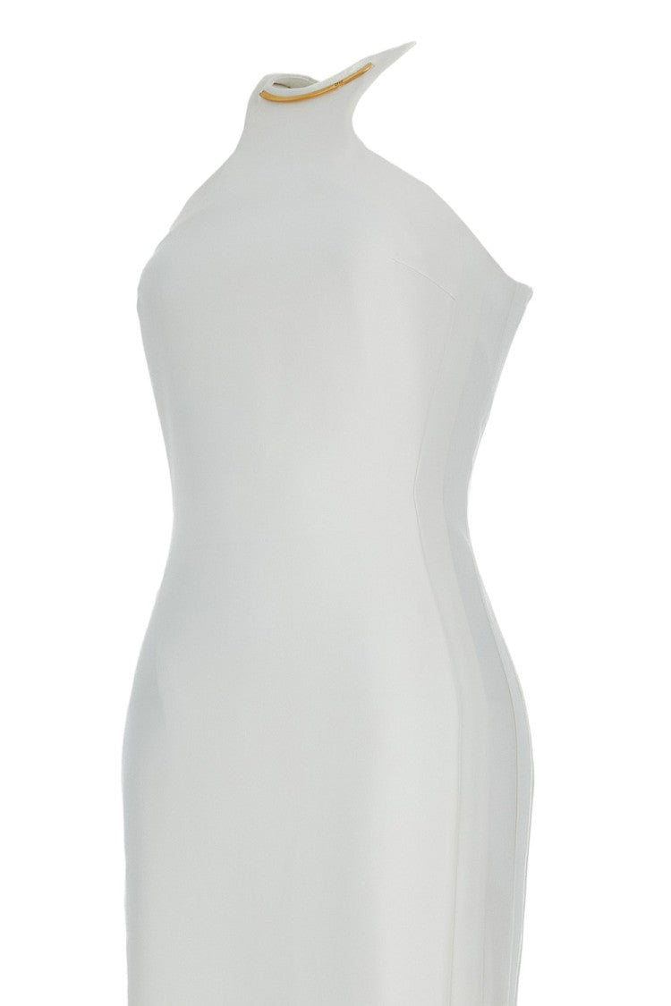 Elisabetta Franchi Crewneck Sleeveless Long Dress