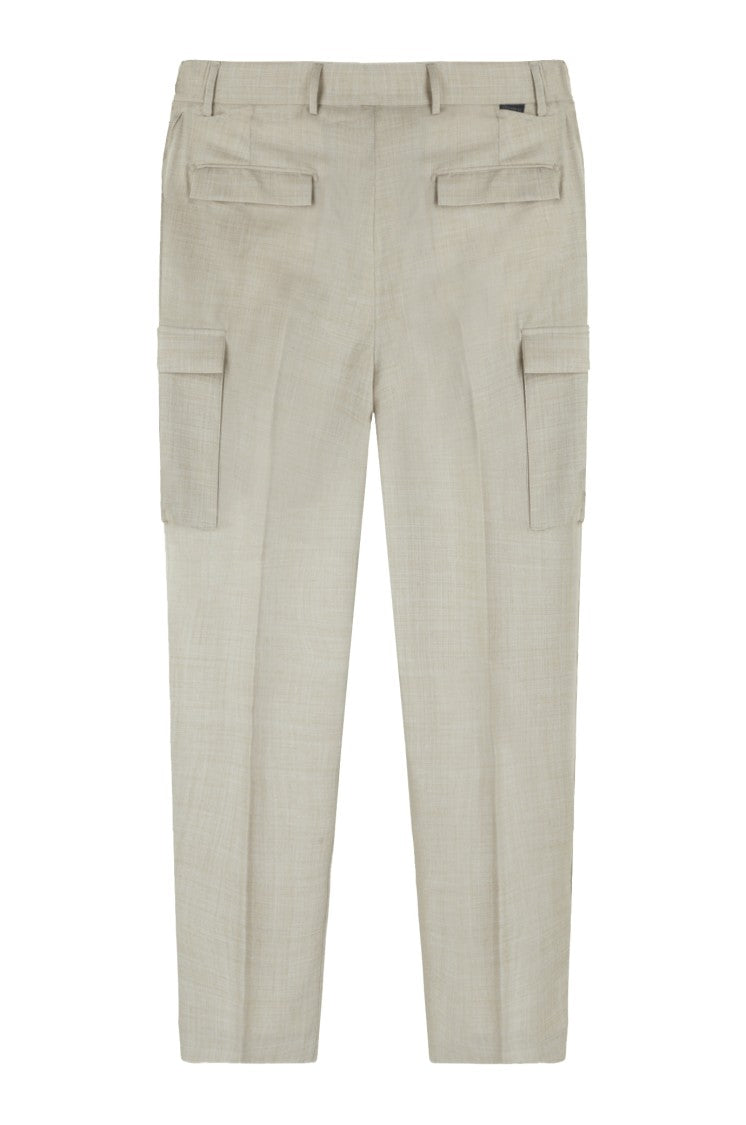 Gazzarrini X Michele Franzese Tailored White Trousers With Ironed Center Pleat