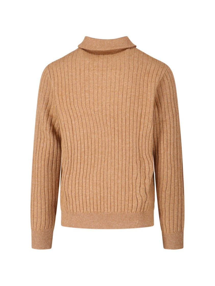 Polo Ralph Lauren Ribbed Logo Sweater – Beige