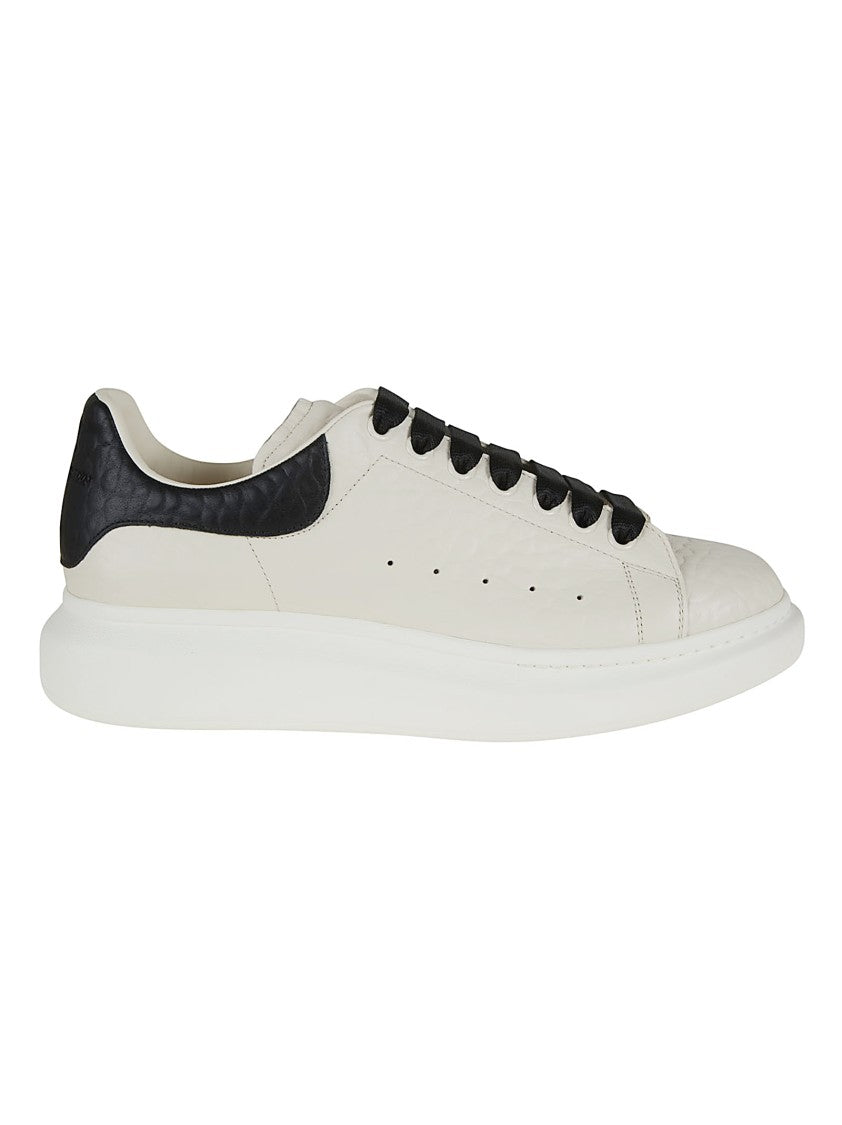 Alexander Mcqueen Chunky Oversized Leather Sneakers With Textured Heel Detail