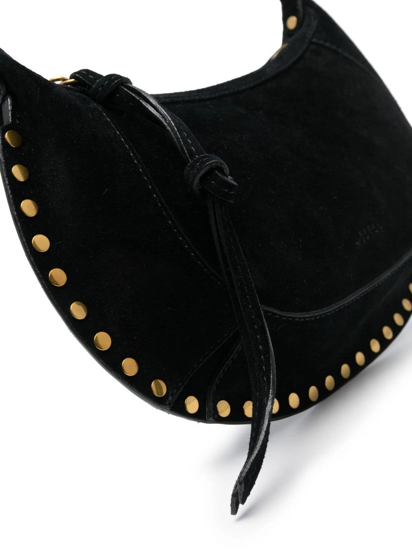 Isabel Marant Crescent-Shaped Shoulder Bag In Soft Calf Velvet Leather