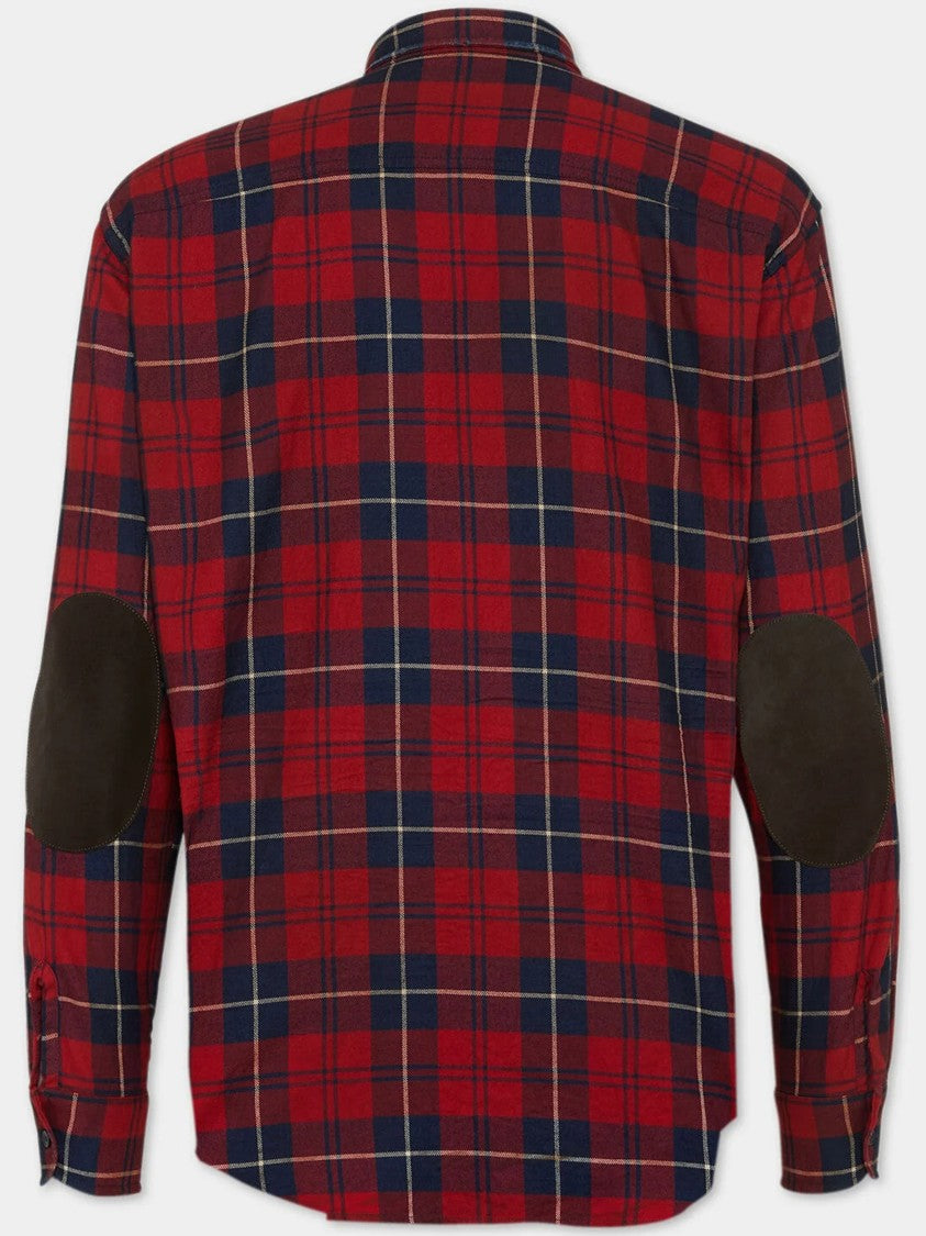 Dsquared2 Canadian Vintage Red/Navy Plaid Cotton Shirt