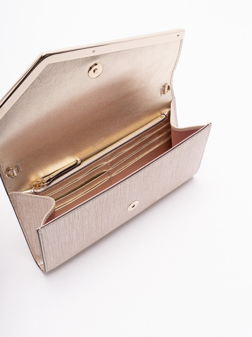 Jimmy Choo `Emmie` Calf Leather Shoulder Bag