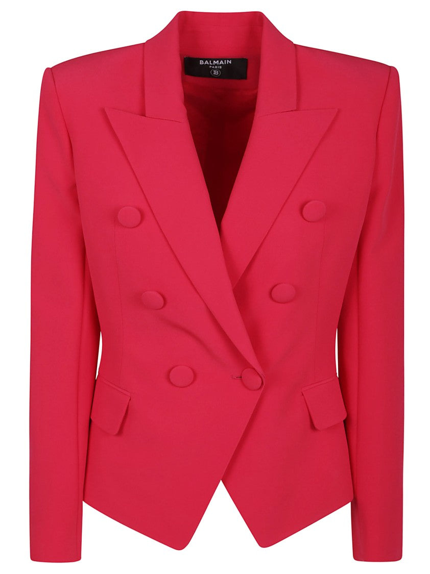 Balmain 6 Buttons Fitted Crepe Jacket