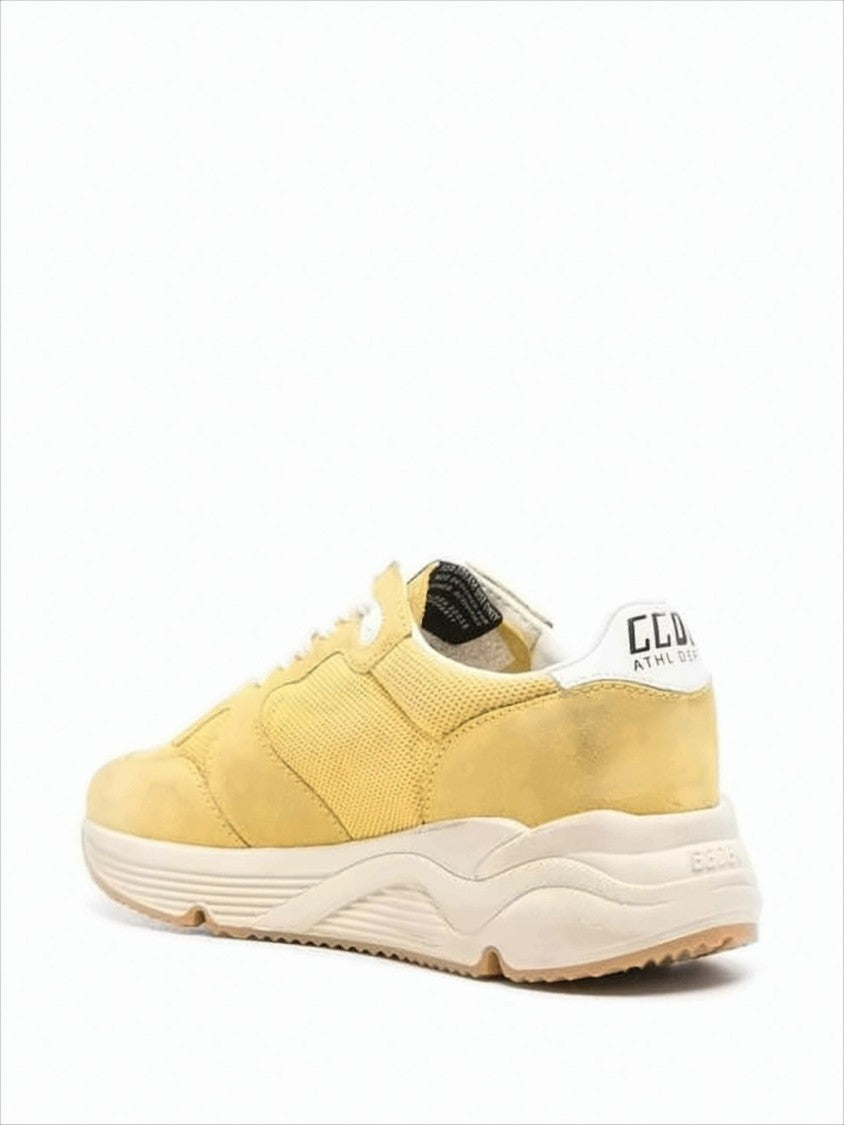 Golden Goose Soft Suede Low-Top Sneakers With Mesh Accents