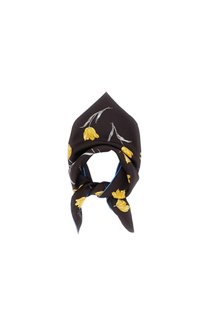 Jacquemus Multicolor Tulipe Hand-Rolled Silk Scarf