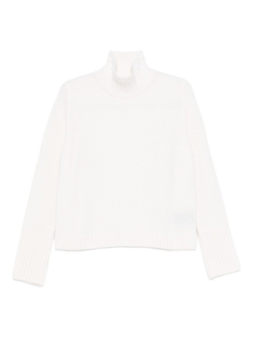 Tabaroni Cashmere Ribbed Mock Neck Cashmere Sweater