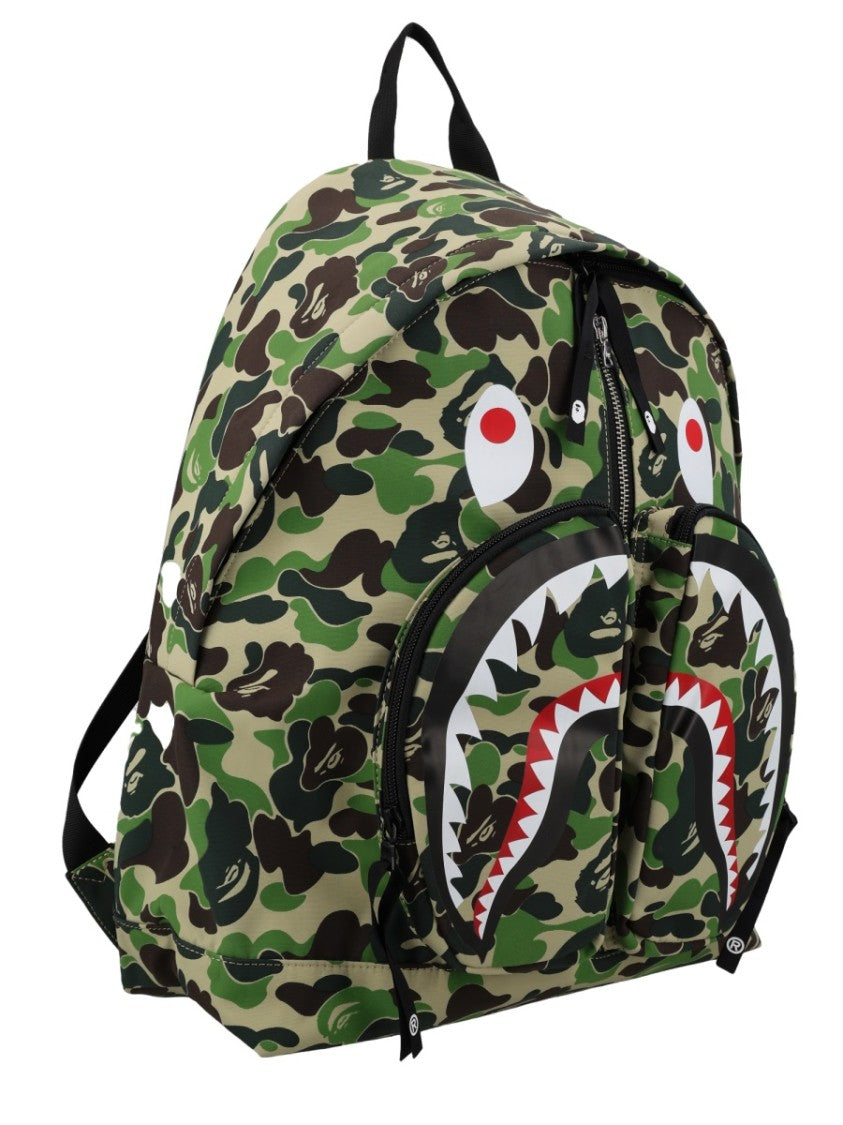A Bathing Ape Shark Face Camouflage Nylon Backpack