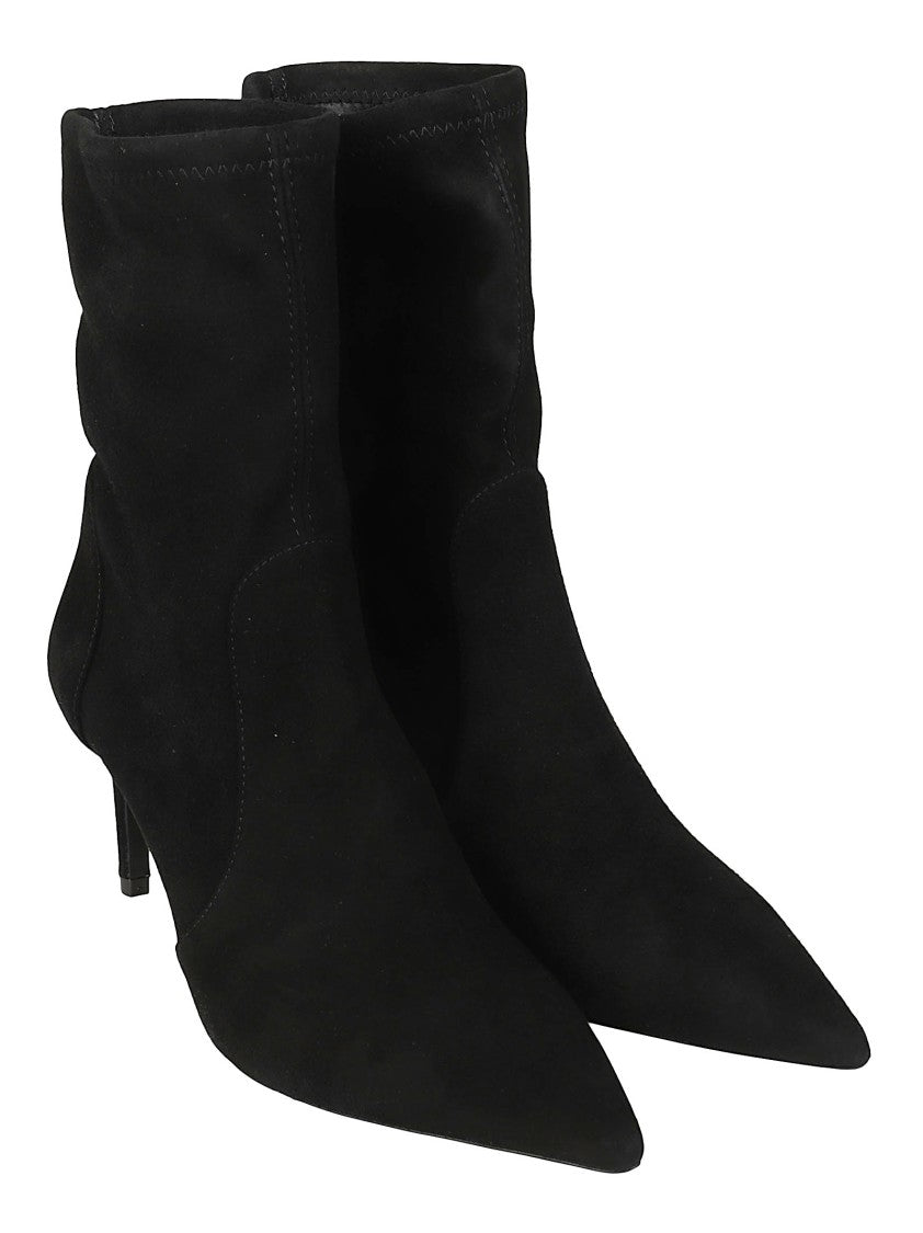 Stuart Weitzman Power 75 Pointed-Toe Nappa Leather Boots