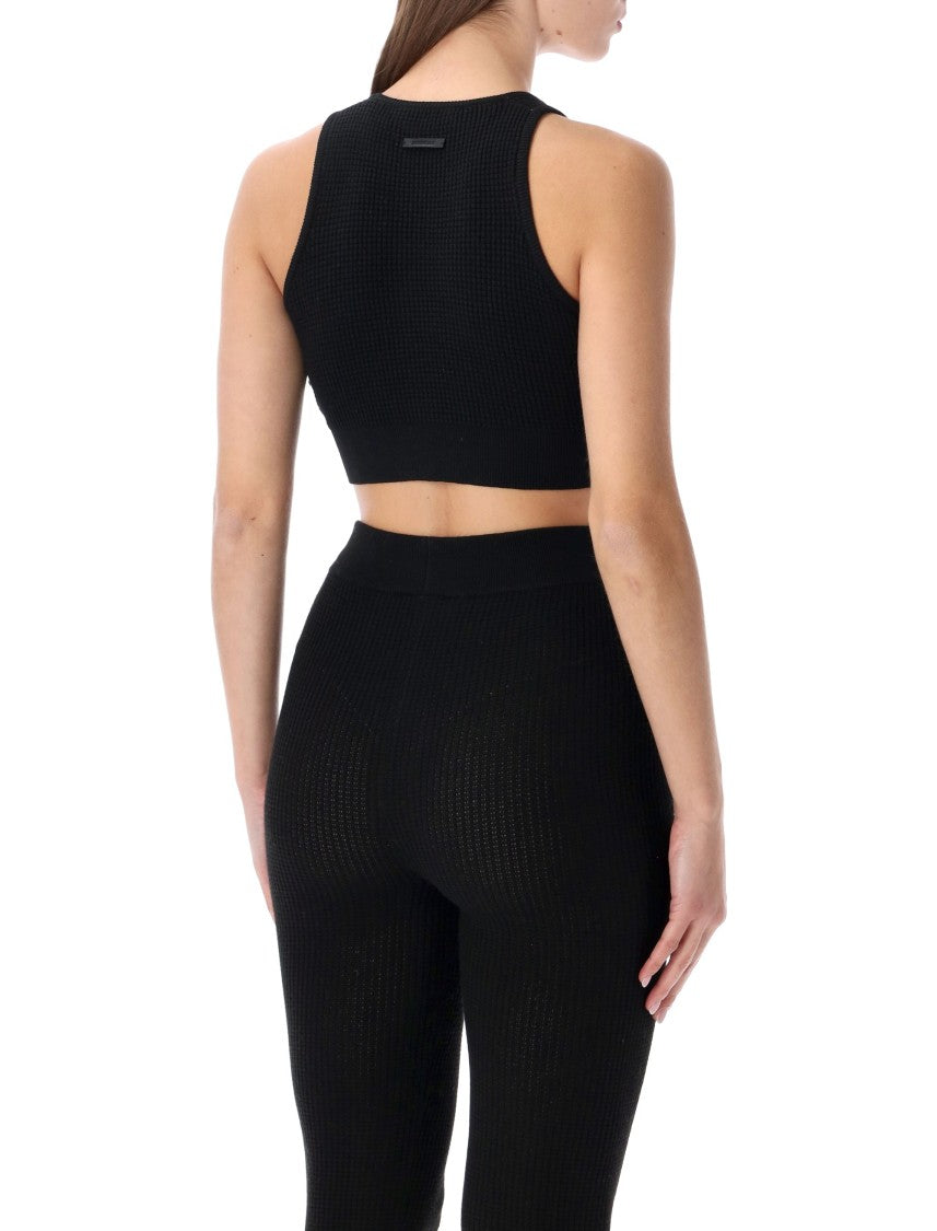 Fear Of God Waffle Knit Sport Tank With High Round Neckline