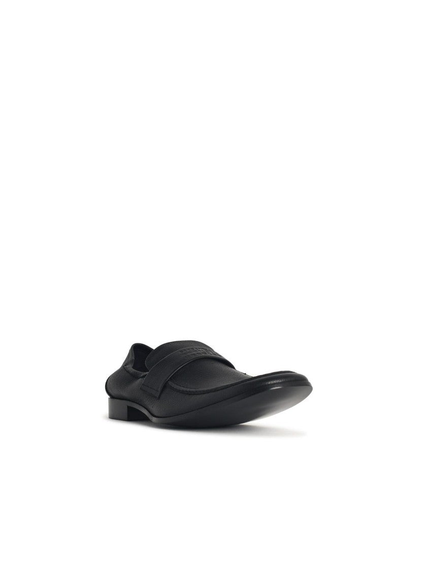 Mm6 By Maison Margiela Black 'Swing-Toe' Leather Moccasins