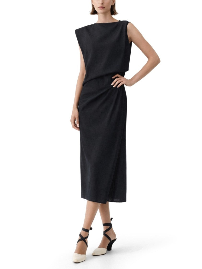 Jacquemus La Robe Drap Asymmetrical Midi Dress