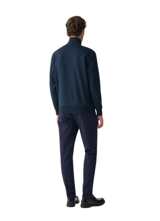Colmar Blue Soft Fleece Cotton Turtleneck Sweatshirt