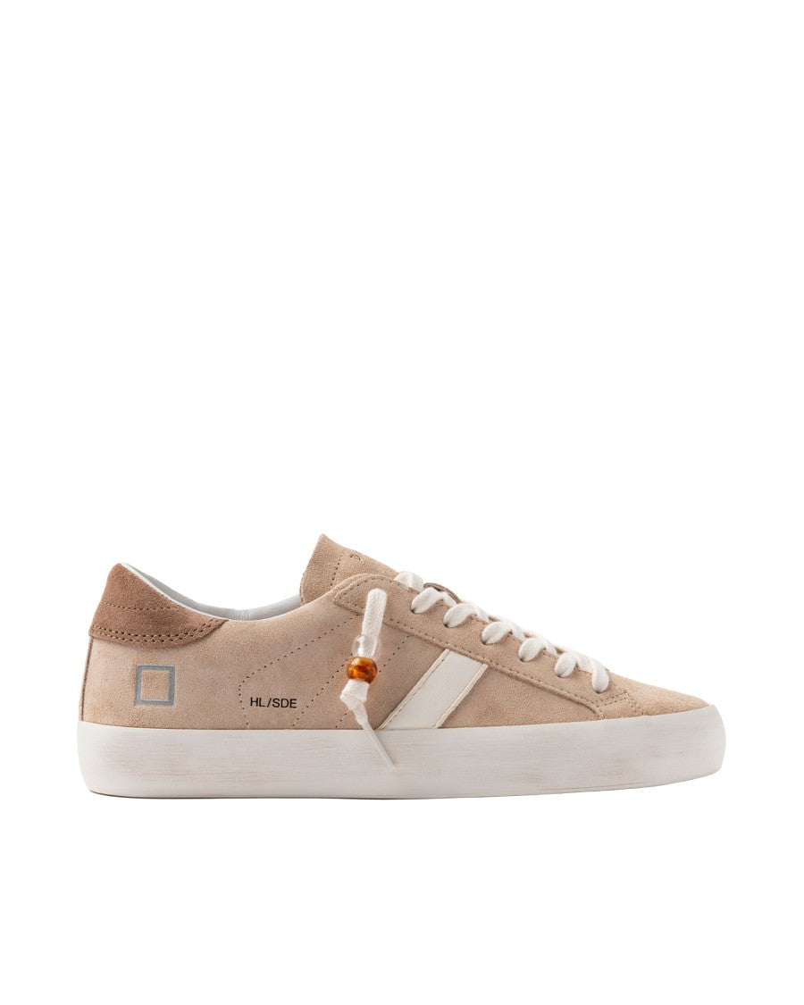 D.A.T.E Hill Low Suede Sneakers In Beige