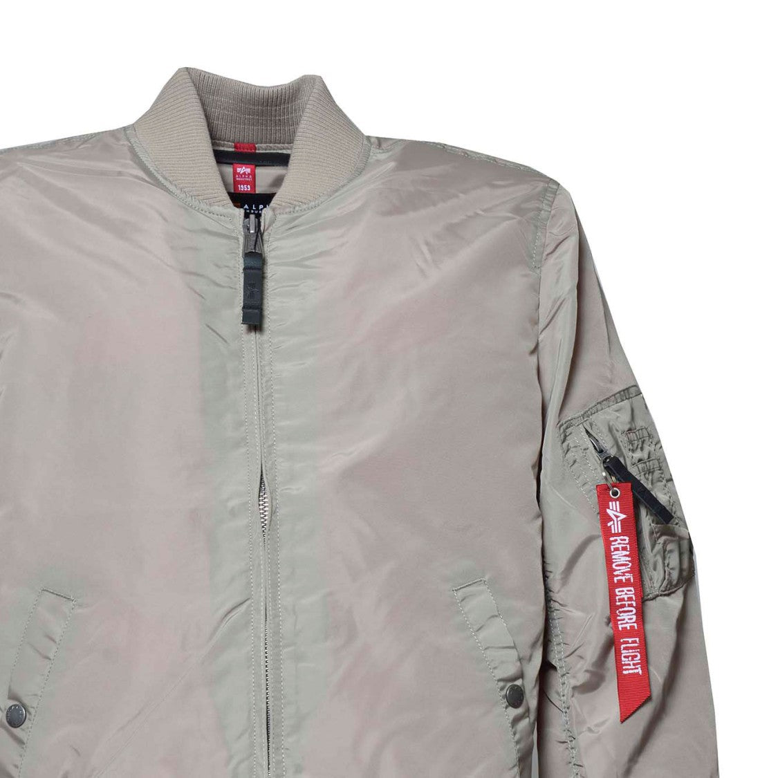 Alpha Industries Ma-1 Tt Bomber Jacket In Sand Nylon