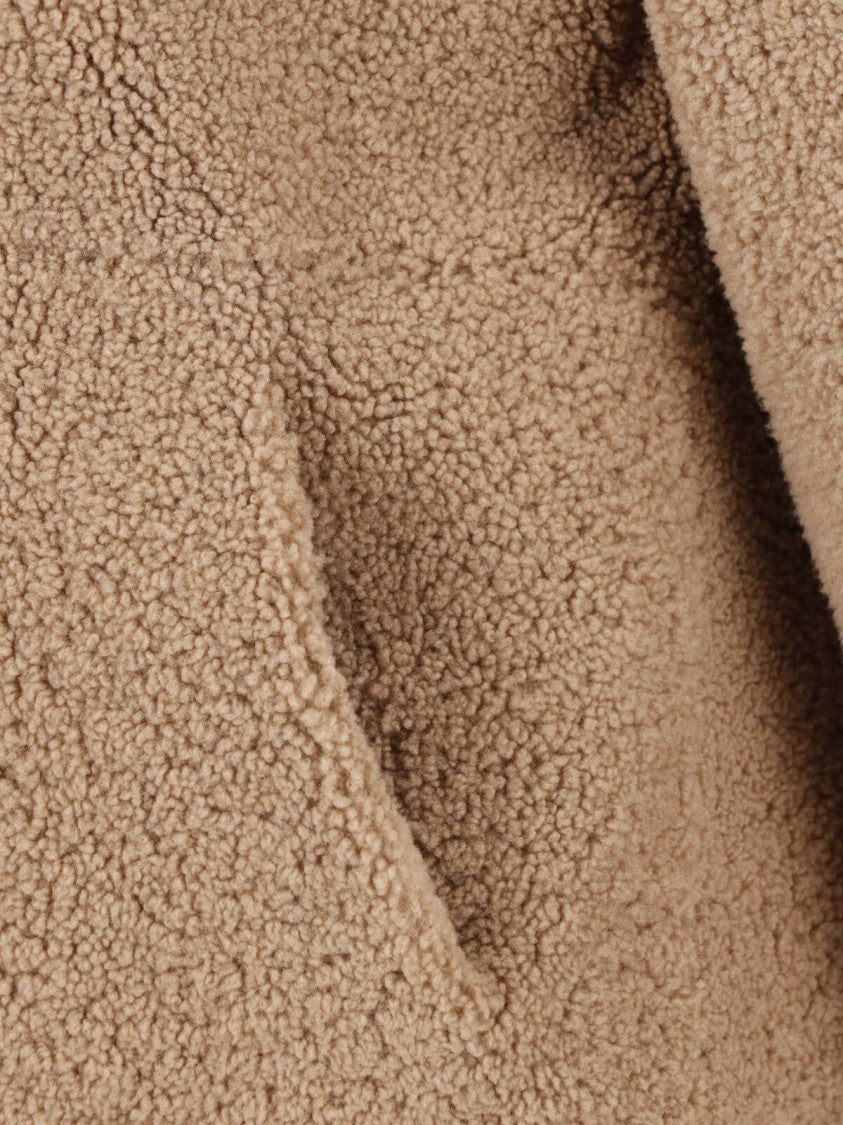Dolce & Gabbana Beige Plush Textured Button-Down Jacket