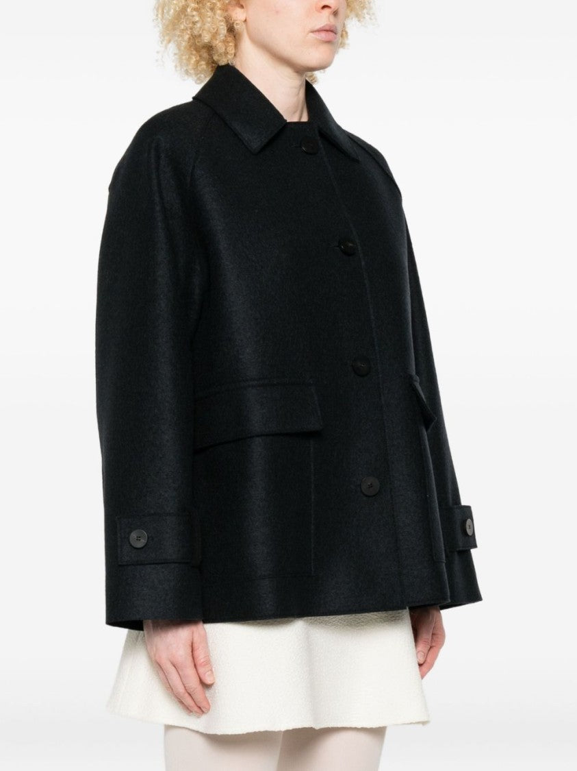 Harris Wharf London Short Structured Coat With Classic Collar